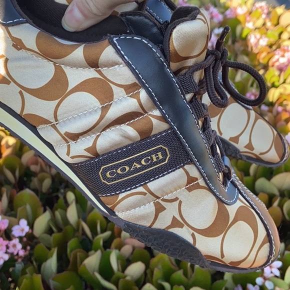 Y2K COACH KIRBY 6.5B SIGNATURE SATEEN MONOGRAM SATIN SNEAKERS - Picture 10 of 14